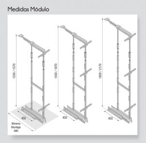 Columnas Medidas Modulo