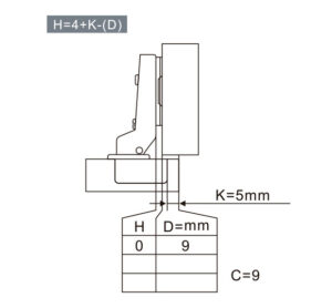 Bisagra Eq Acodada Tec