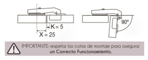 Bisagra Eq Recta Tec