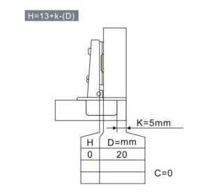 Bisagra Eq Recta Tec