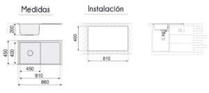 Fregadero Top Atenea Tecnic