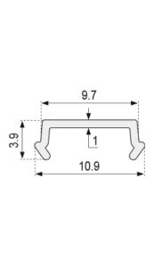 Copete Rectang Led Difusor Tec