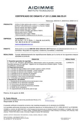 Cert. XPACE_231.I.2608.360.ES.01 Cert. XPACE_231.I.2608.360.ES.01