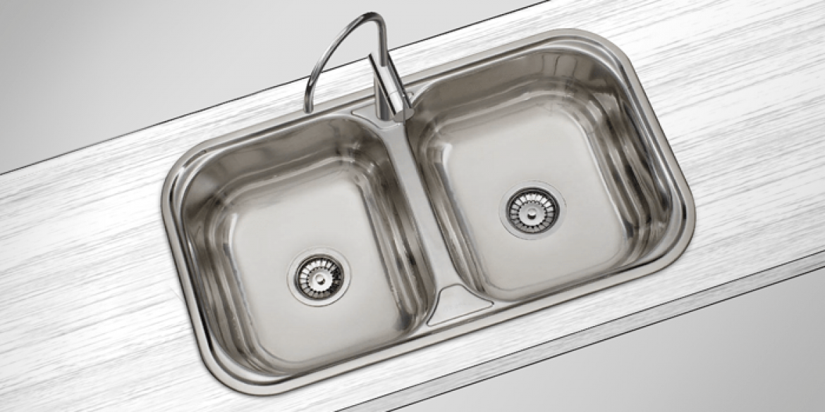 Stainless Steel Kitchen Sink – 2 Bowls – F16608