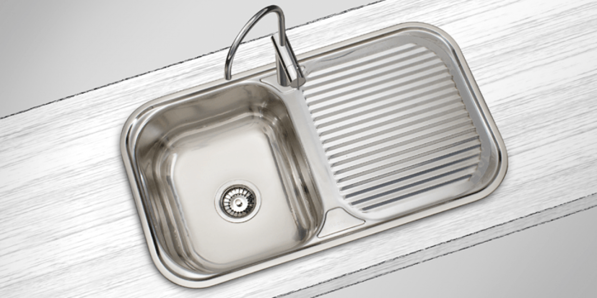 Stainless Steel Kitchen Sink – 1 Bowl + Drainer – F16607