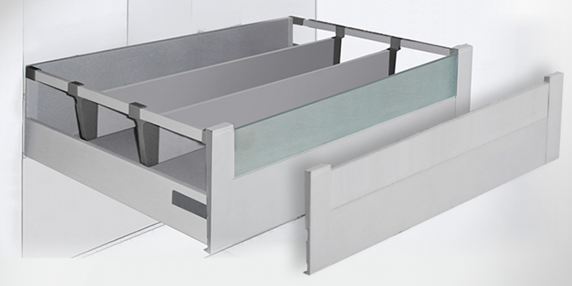Drawer H = 152 mm. – Front Glass or Alu