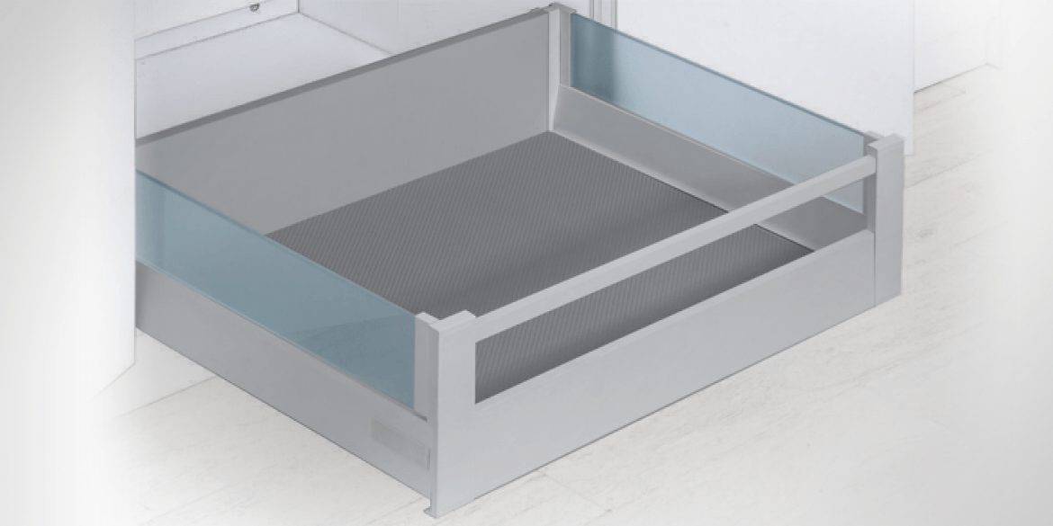 Pot-and-pan Drawer H = 184 mm. – Glass side  – Front rod